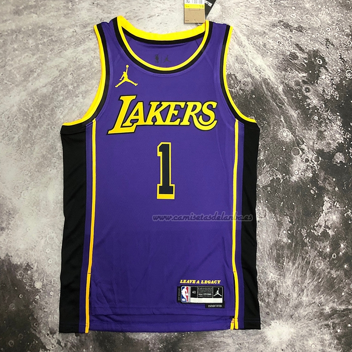 Camiseta Los Angeles Lakers D'Angelo Russell NO 1 Statement 2022-23 Violeta
